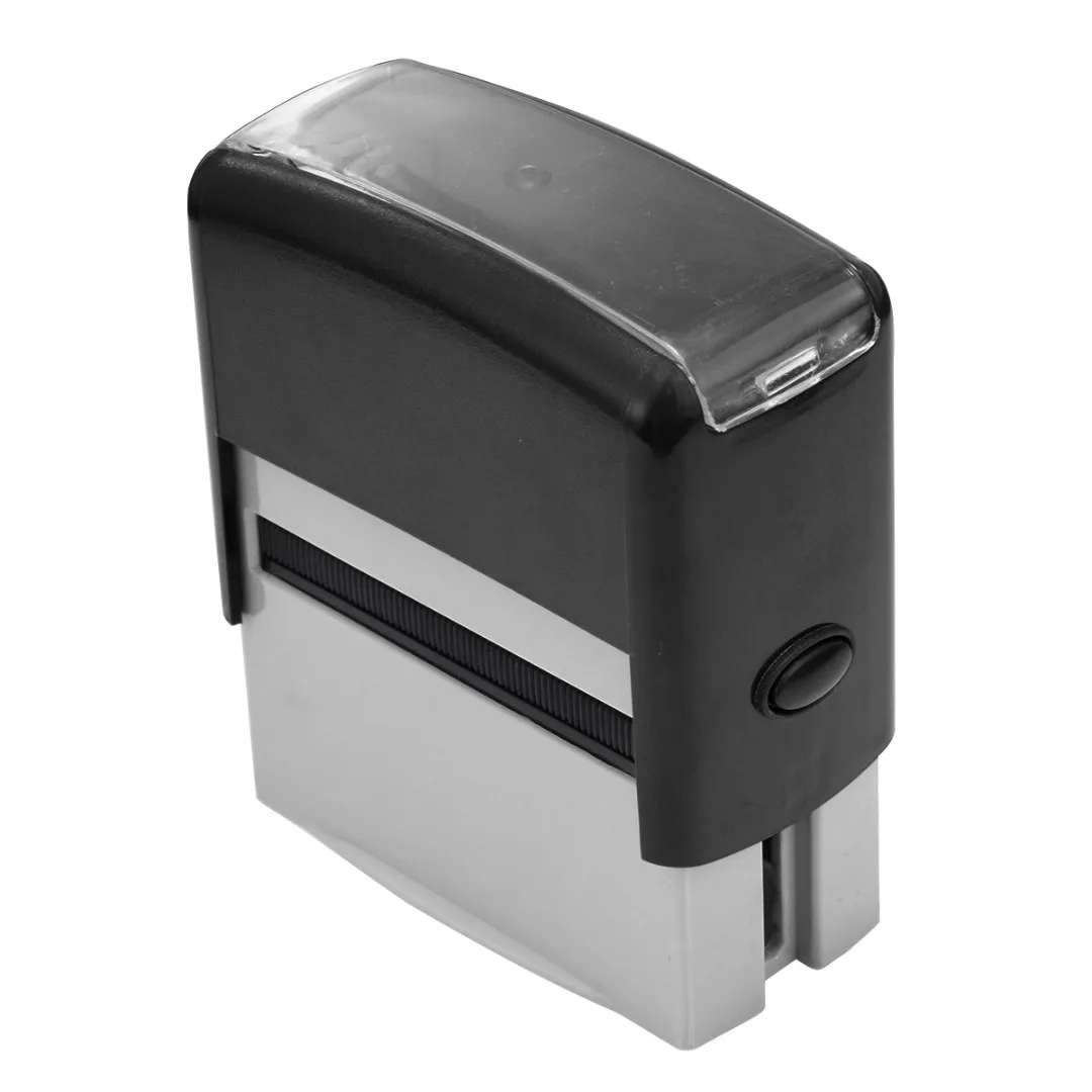 Portable Rubber Stamp Custom Personalised Self Inking Stamp Kit for DIY Business Name Address Number Printed Black/Blue/Red