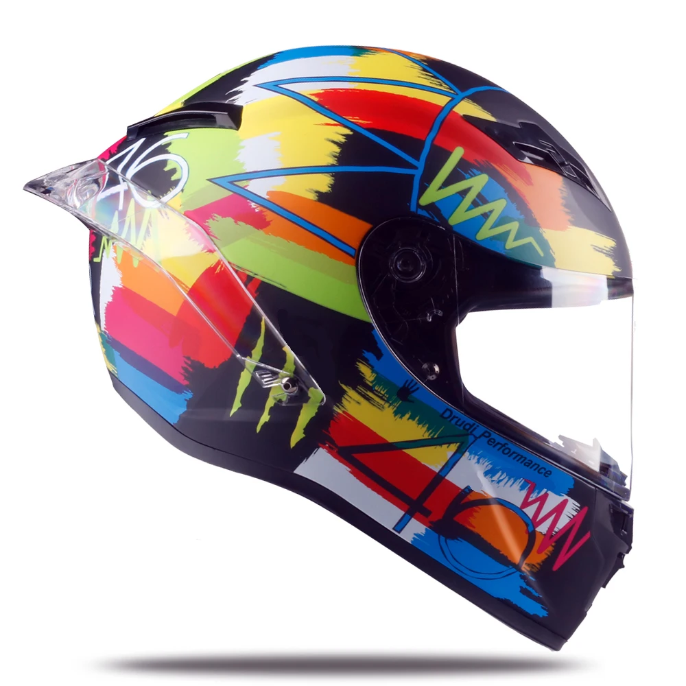 Полнолицевой мотоциклетный rcycle шлем Акварельная живопись casco de moto racing Шлем Capacete