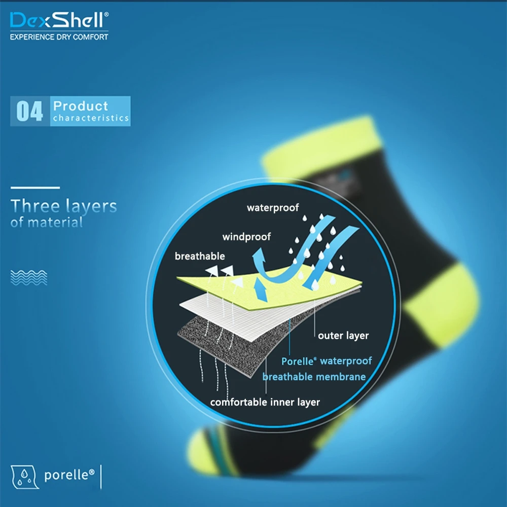 DexShell новые уличные беговые Coolmax водонепроницаемые носки для мужчин и женщин ветрозащитные спортивные носки Велоспорт пешая ходьба походы водонепроницаемые носки