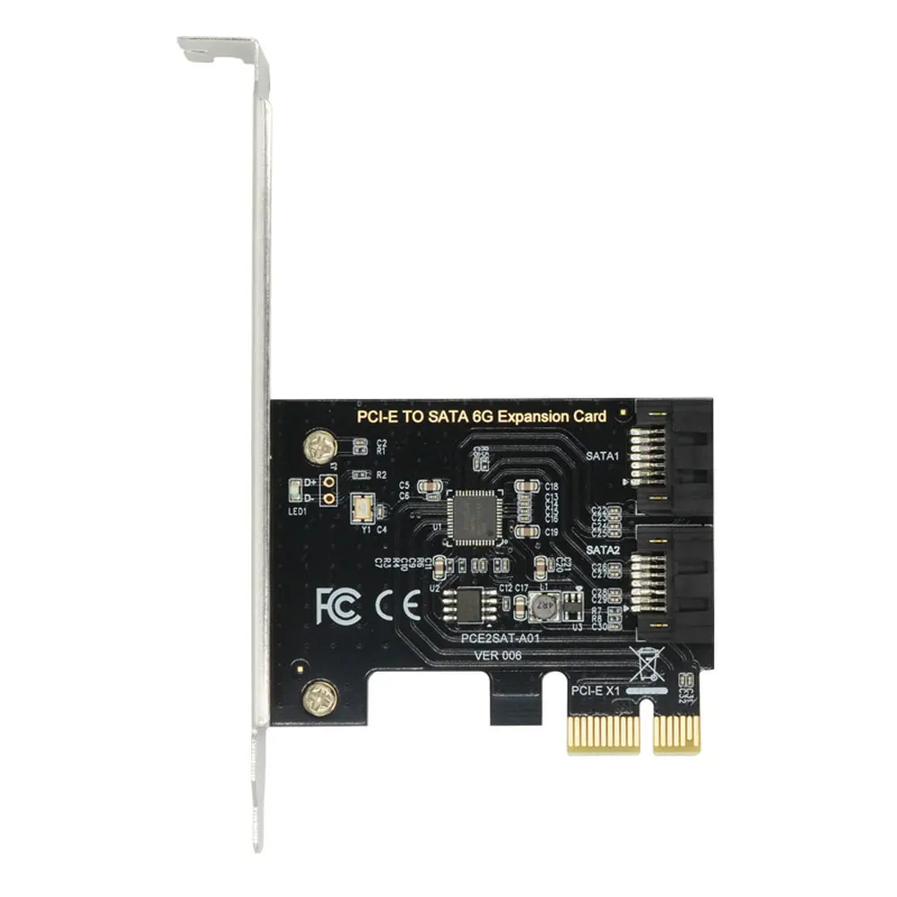 

2 SATA3 Ports PCI-e/PCI Express SATA 3 Controller Multiplier SATA Card/Expansion PCI E PCIE x1 SATA Port Adapter Riser Card