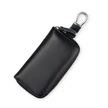 Многофункциональная мужская сумка для ключей из натуральной кожи унисекс на молнии, сумка из коровьей кожи, Женский органайзер для ключей, кошелек для экономки