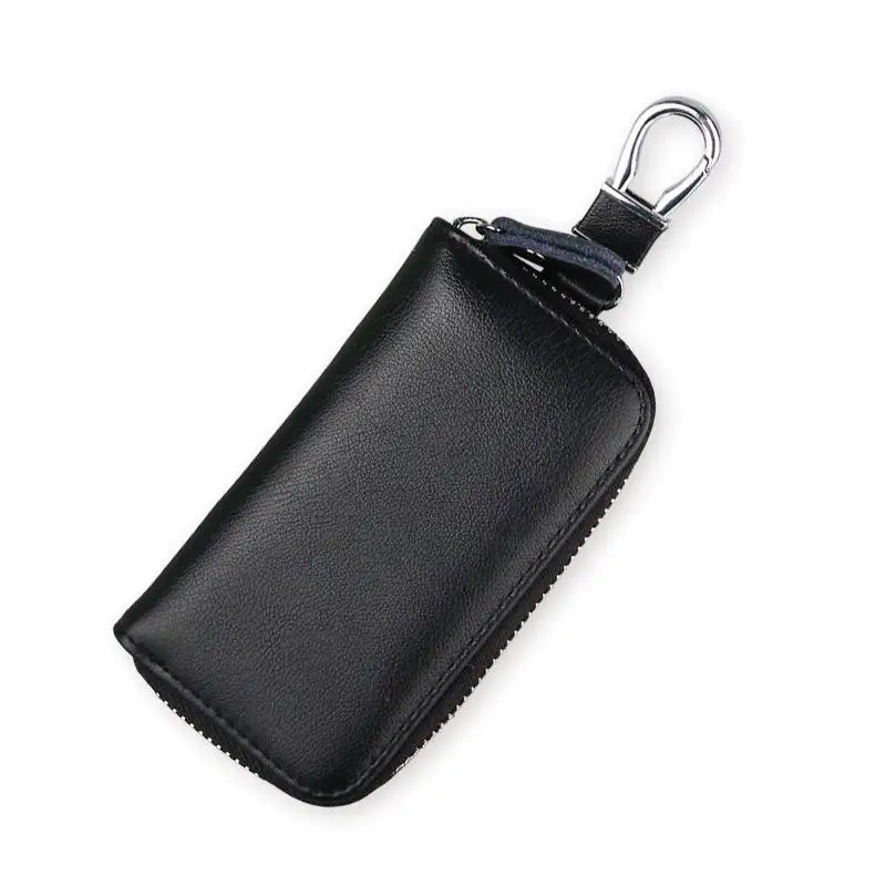

Genuine Leather Unisex Keys Holder Multifunction Men's Zipper Car Key Bag Cow Leather Women Key Organizer Housekeeper Wallet