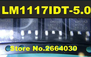 

Freight free 20PCS/lot LM1117IDT-5.0 LM1117 Linear Voltage Regulator IC Positive Fixed 1 Output 5V 800mA TO-252-3
