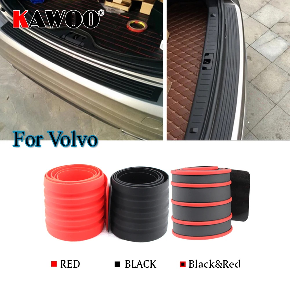 

KAWOO For Volvo S60 V60 S80 S40 V40 S60 S80 XC60 C30 C70T5 Rubber Rear Guard Bumper Protect Trim Cover Sill Mat Pad Car Styling