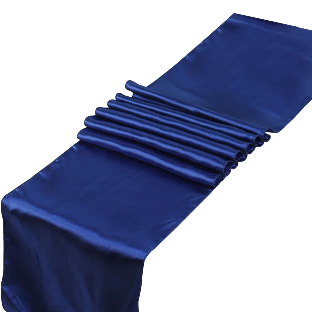 

25pcs 30x275cm Luxury Satin Table Runner tablecloth diy for Wedding Party Banquet Table decoration Accessories Home Textiles