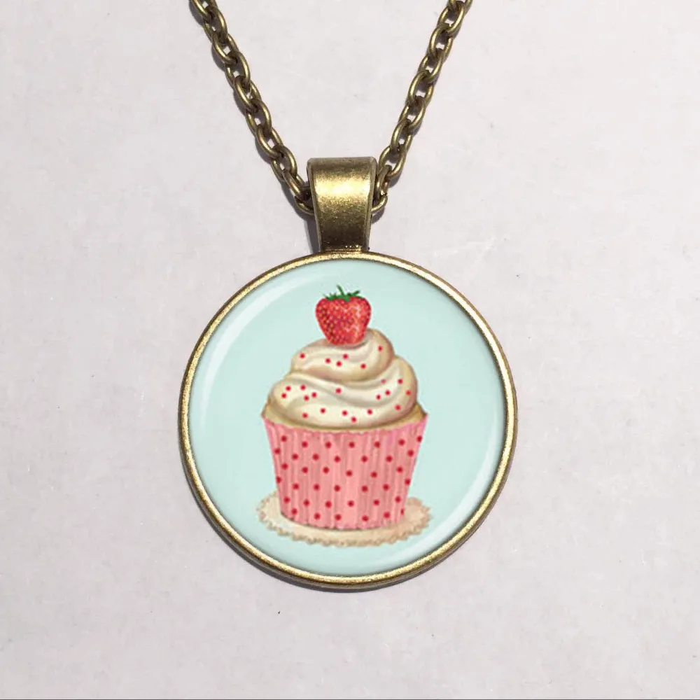 Cupcake Necklace New Style Lovely Fashion Pendants For Women Chain