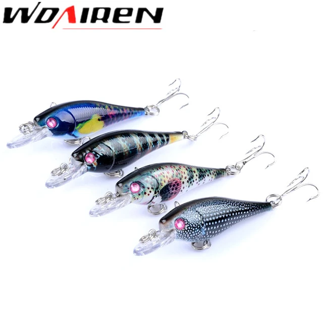 WDAIREN 4pcs/lot Crankbaits Fishing Lures Wobblers Crank Hard