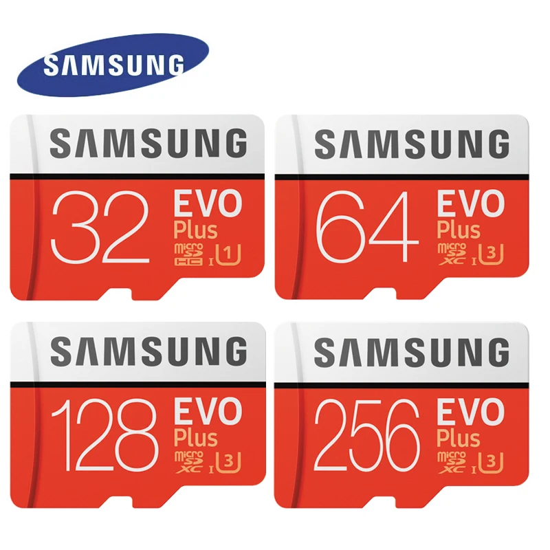 Карта памяти SAMSUNG EVO Plus класс 10 64 Гб 128 ГБ 256 ГБ SDXC U3 Micro SD TF карты 32 Гб SDHC U1 транс флэш для планшетных телефонов