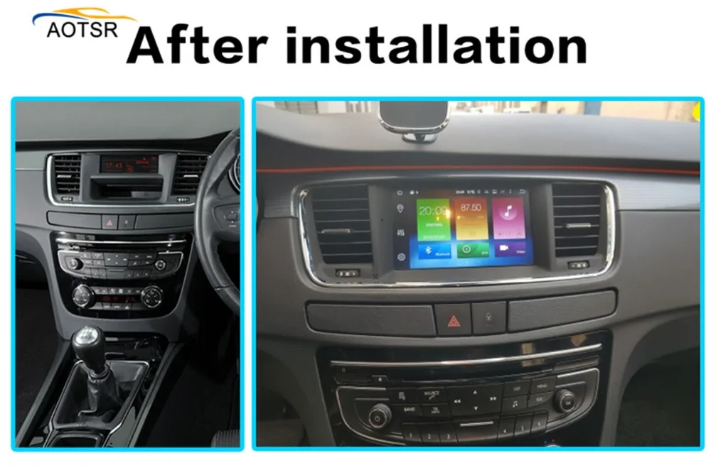 Top 4+32GB Android 8.0 Car DVD player GPS navigation radio Stereo For PEUGEOT 508 2011-2017 BT Wifi auto multimedia player headunit 1