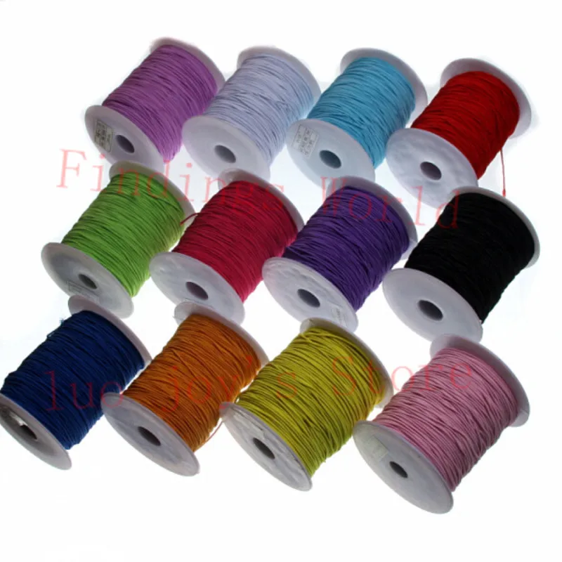 14Colors 1 roll(100m) Latex Elasticity Resilience Beading Cord String Line Wire 1mm for Bracelet Necklace DIY | Украшения и