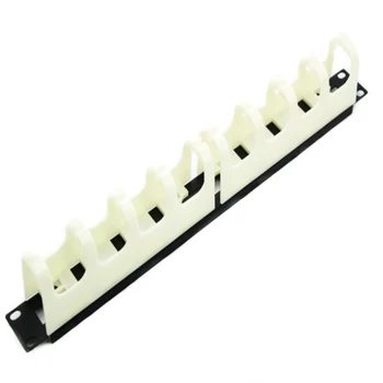 

19inch 1U Network Rack Cable Management U Ring Fishbone Type Ethernet Cable Manager Organizer Horizontal For Network Cabinet
