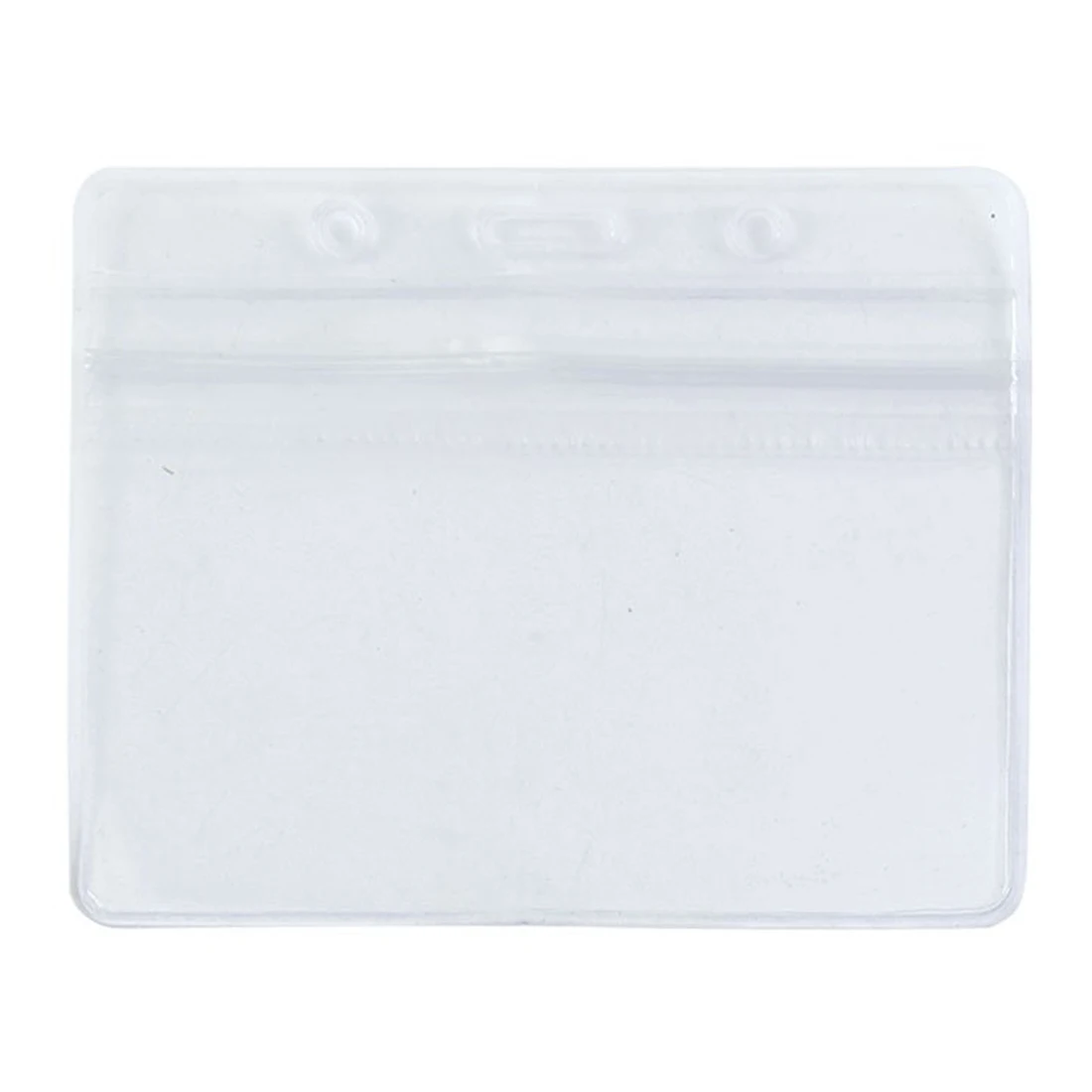 2 x Clear PVC Waterproof Horizontal Exhibition ID Name Card Badge