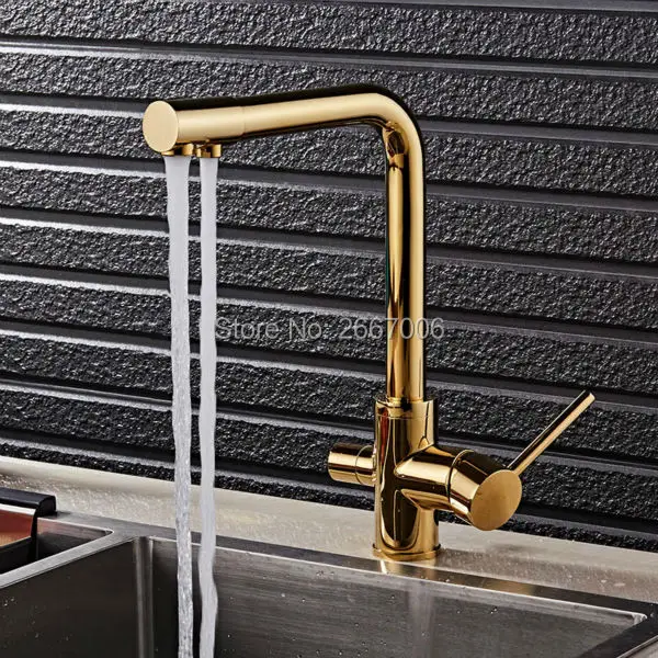 GIZERO Gold Trinken Wasser Wasserhahn Küche Wasserfilter Wasserhähne ... GIZERO Gold Trinken Wasser Wasserhahn Küche Wasserfilter Wasserhähne ...