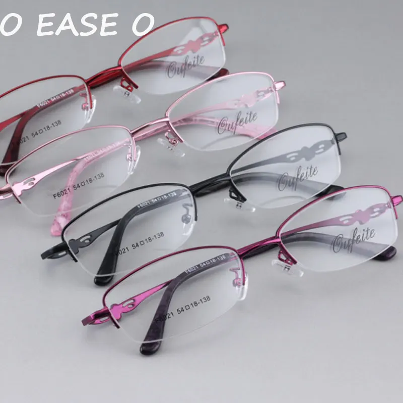 

2017 New Half Rim Brand Design Stainless Steel Alloy Eyeglasses Glasses Prescription Optical Frame 6021