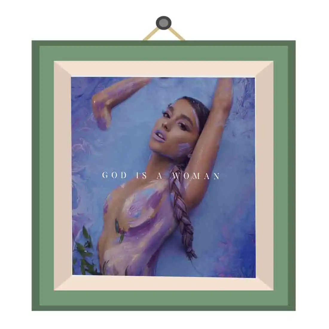 Ariana Grande God Is a Woman 2018 постер с одним покрытием печать на стене украшение холсте 12x12