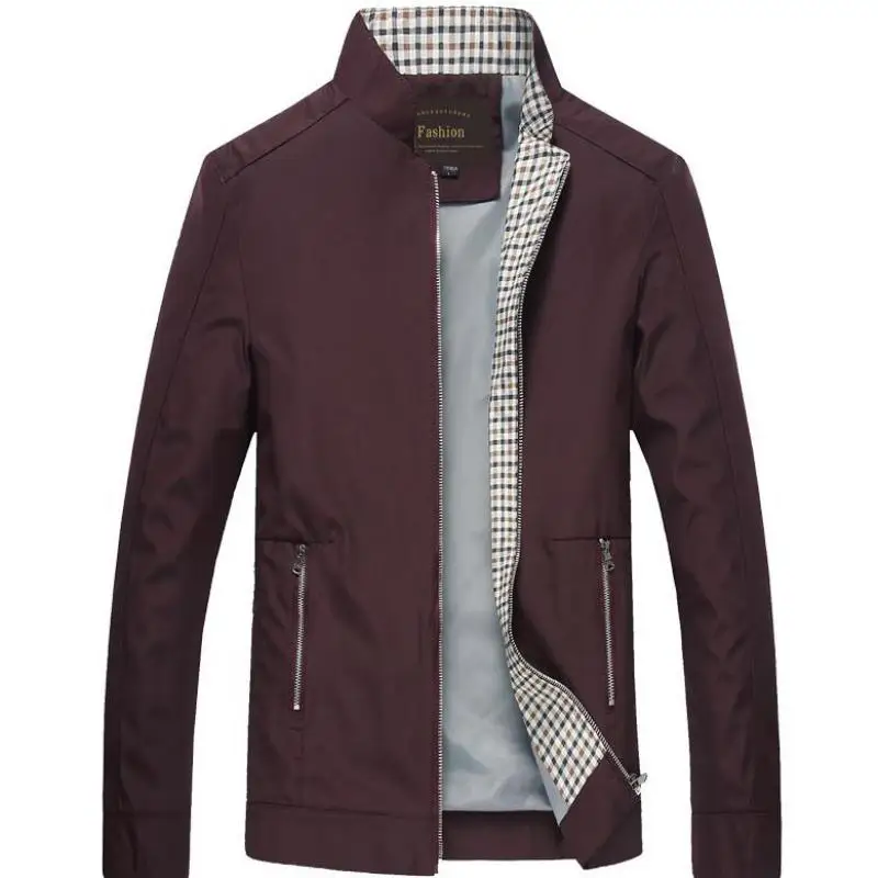 

Jacket Men Black Autumn Spring Plus size 2019 Man Thin Jackets Windbreaker Collar Stand Casual Jacket for Men Outwear