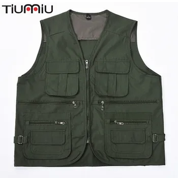 

Men Multi-Pocket Classic Waistcoat Male Sleeveless Work Vest Tactical Masculino Militar Multicam Roupas Masculinas Tactico Army