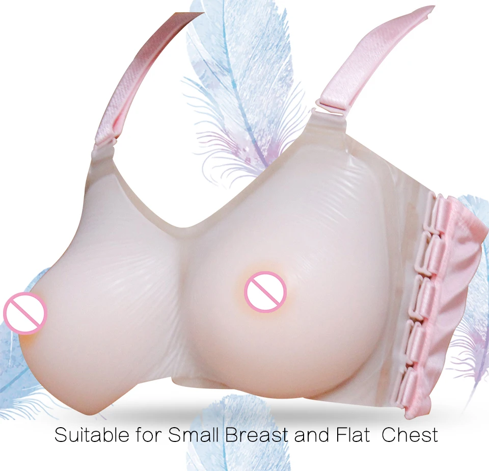 Komaynaly Strap-on Silicone Breast Forms Realistic Nipple Fake Boobs for Crossdresser Cosplay03