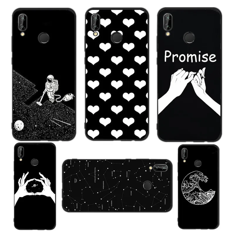 Hot Couple Phone Case For Huawei P10 Lite Love Heart Soft TPU Capa P20 P9 P8 Mate 10 P Smart Back Cover |