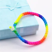 Цветные ткацкие ленты модный браслет с красной нитью на удачу