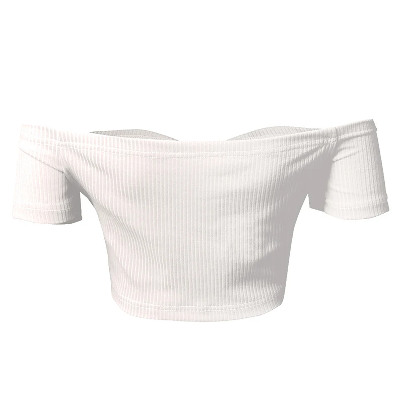 2019 Fashion Sexy Women Short Sleeve T-shirt Ladies Off Shoulder Casual White Red Black Short Shirt Tops Women Summer Crops Tops