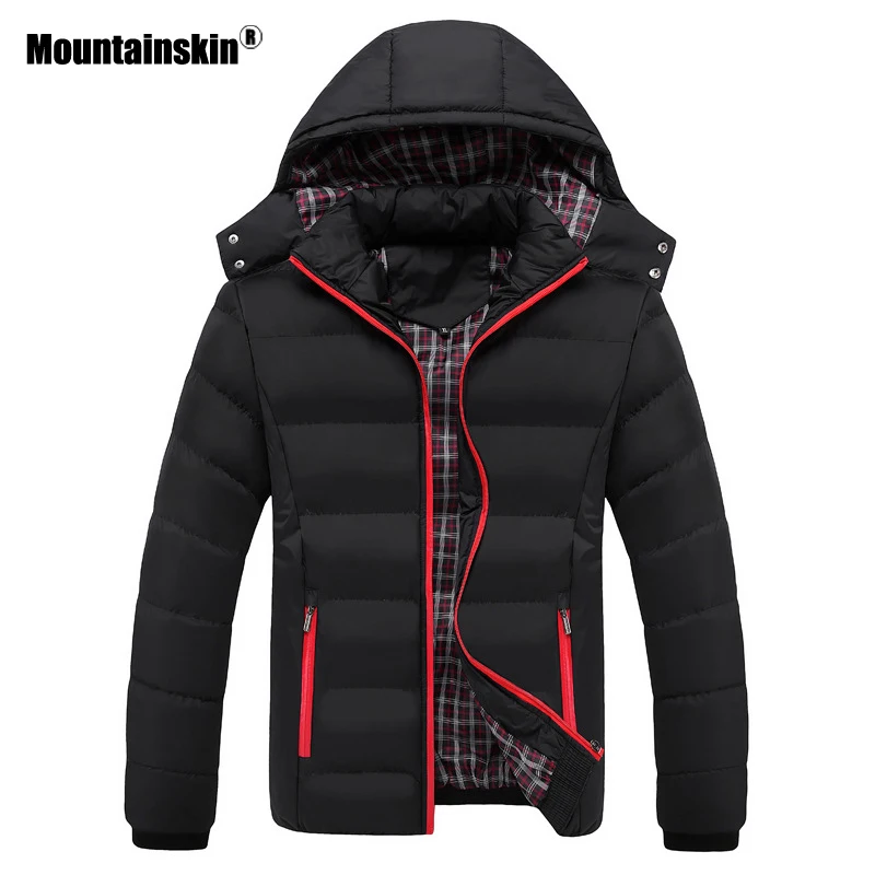 Мужская теплая парка Mountainskin повседневная Толстая куртка с капюшоном верхняя