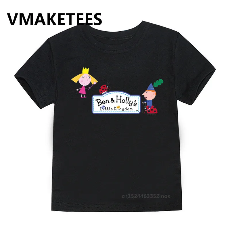 Children Cartoon Ben And Holly Kingdom Boys T shirt and Summer Short Sleeve Tops Casual Kids T-shirt,HKP5038D