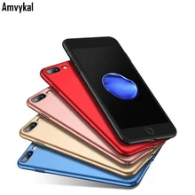 Amvykal для iphone X 6 6s 7 8 Plus чехол роскошный цветной впрыск топлива жесткий пластиковый Скраб задняя крышка чехлы для телефонов 500 шт/партия