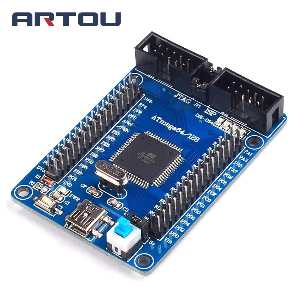 Плата разработки ATmega128 AVR макетная плата обучающая минимальная системная