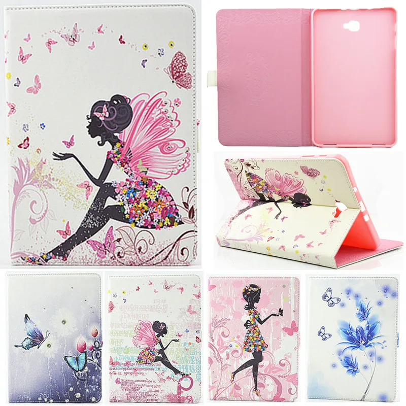 For Samsung Galaxy Tab A A6 10 1 2016 T585 T580 T580N Case Girl Bling Butterfly