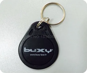 

500Pcs/lot 125Khz TK4100/EM4100 Key ID RFID one color printed Keyfobs nfc keychain for Access Control