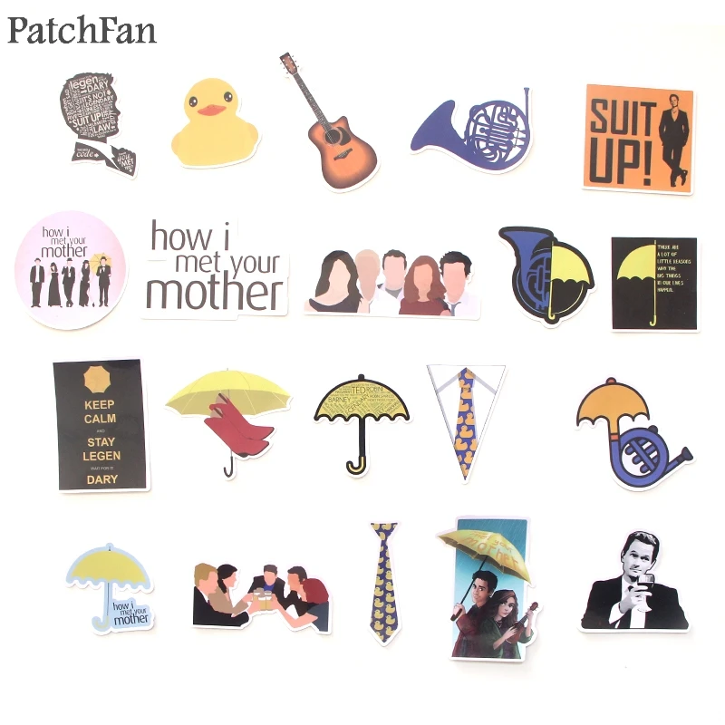 Patchfan 20 штук как я встретил вашу маму 90s наклейки для скрапбукинга детская игрушка