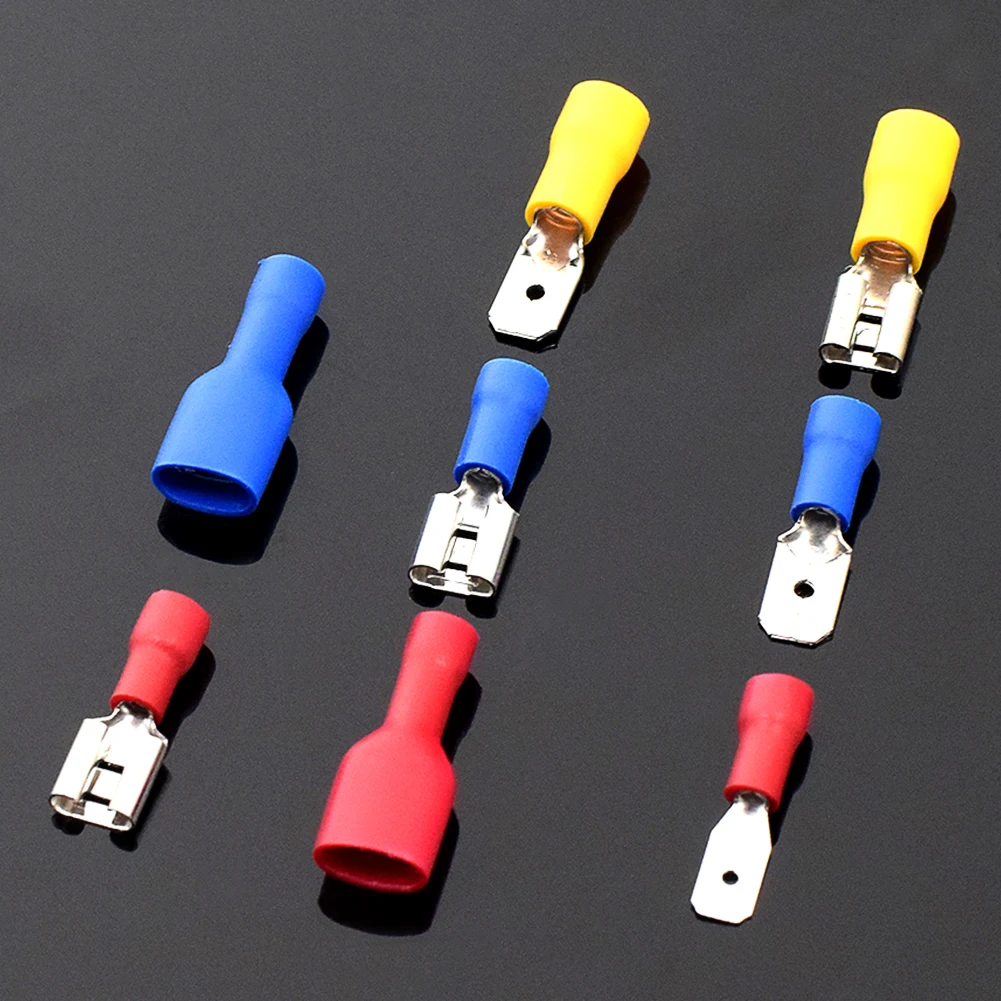 

400Pcs/box Terminals Connector Spade Set Assorted Insulated Electrical Wiring Wire Terminal Crimp Connector Kit Butt Spade Sets