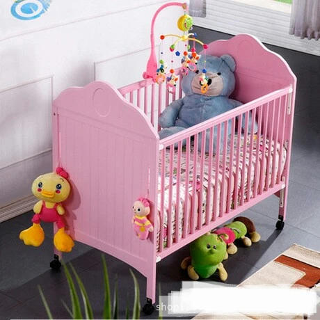 Lit De Bebe En Bois Massif Literie Mere Et Enfant Style Europeen Nid Pour Bebe Transat Rose Blanc Qualite 135x76x119cm Aliexpress