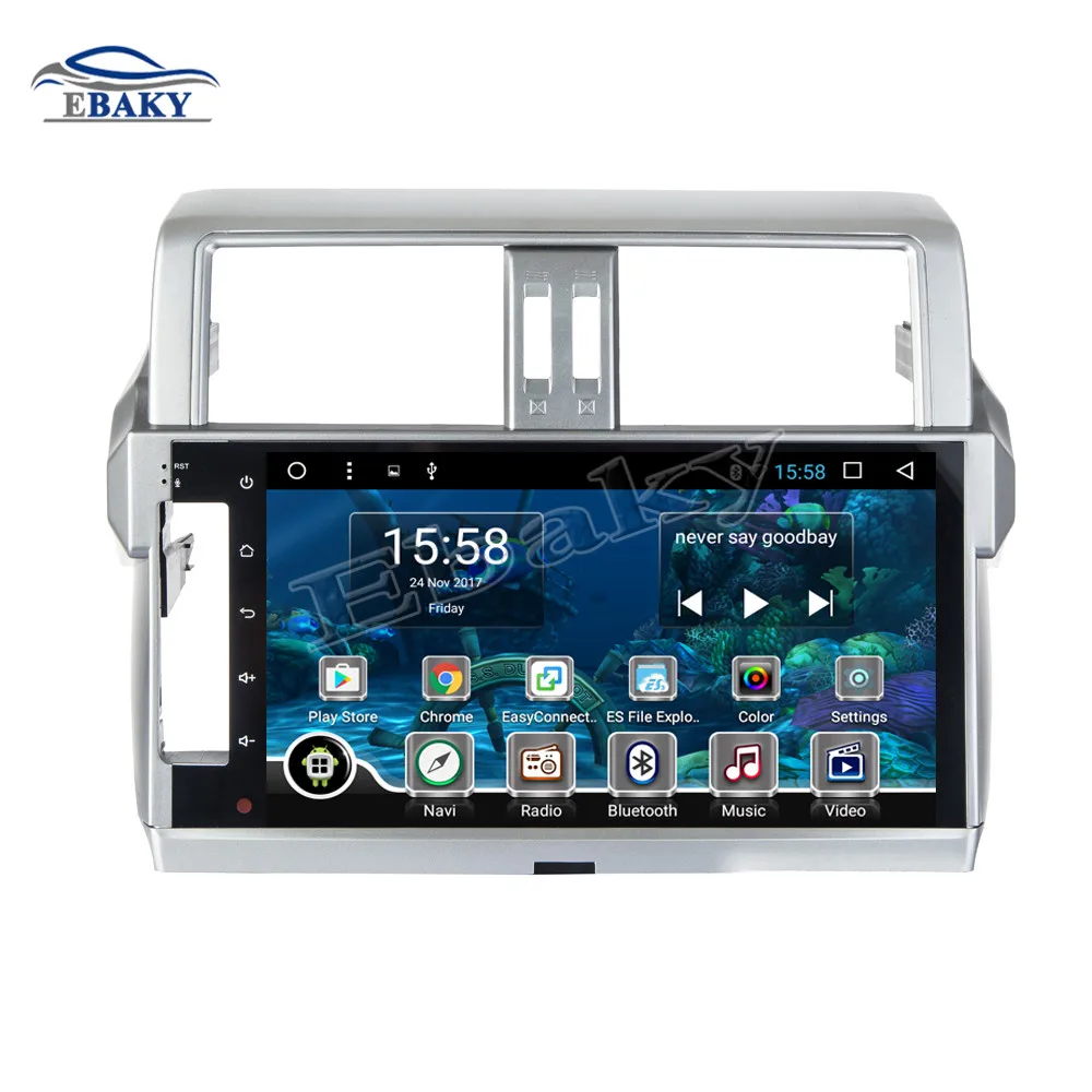 Flash Deal NaviTopia 10.1inch 1GB/2GB RAM Quad Core/Octa Core Android 7.1/8.1 Car DVD Radio for Toyota Prado 2014 2015 2016 GPS/WIFI/Maps 12