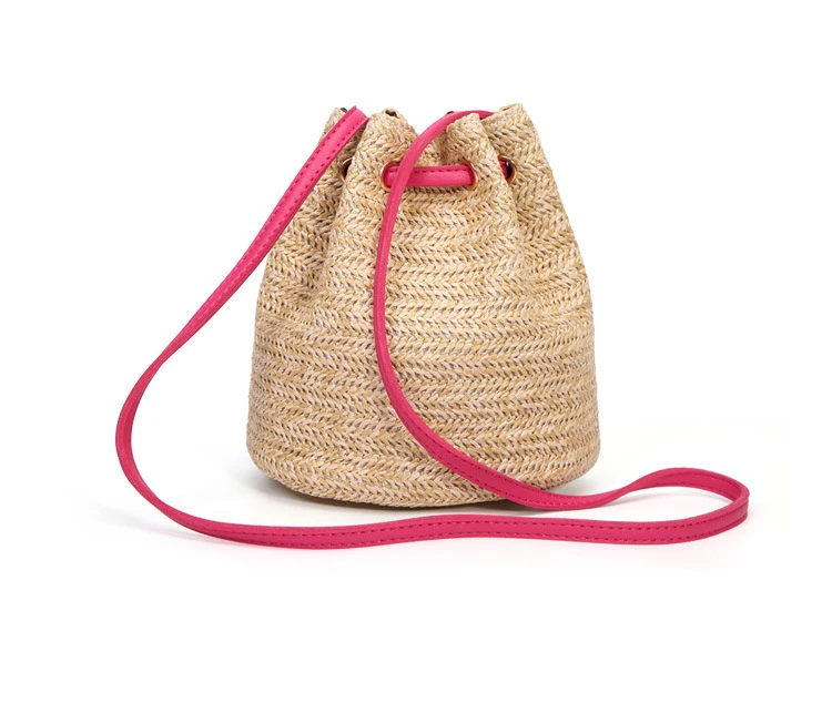 Yogodlns летняя стильная пляжная сумка для женщин, Соломенная Сумка-ведро на плечо, дизайнерские сумки с кисточками, женские повседневные дорожные сумки через плечо