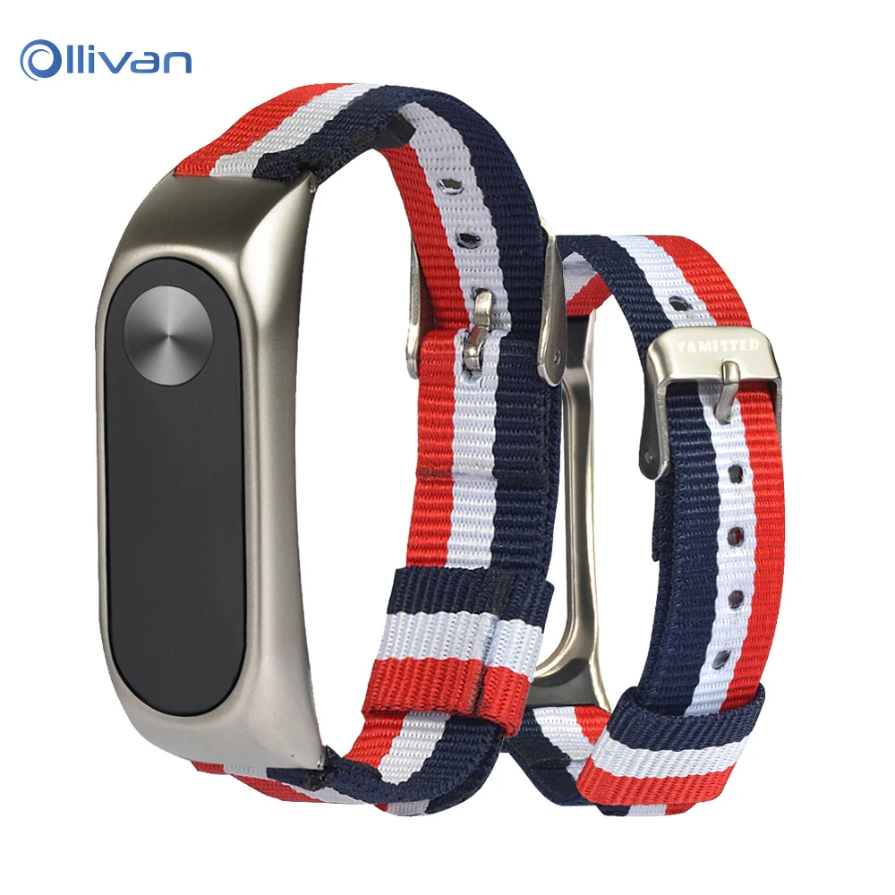 Mi band 3 4 Nylon Strap Bracelet Sports Canvas metal Case Replacement Wristband Belt for Miband 2 Accessories Mi band 3 Correa