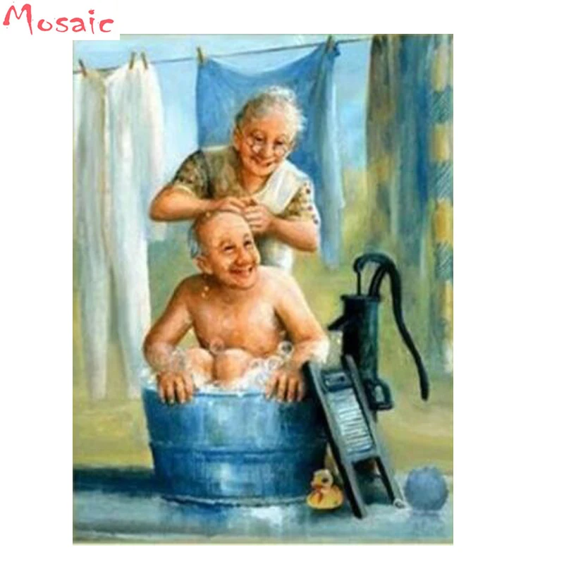 

diamond embroidery full square old couple Diamond mosaic sale Pictures of rhinestones mosaic pattern diy diamond painting love