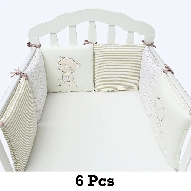 Новое поступление, хлопковые Детские бамперы для кроватки, бамперы для кроватки, дышащие детские защитные бамперы для кроватки, бамперы для новорожденных, постельные принадлежности для малышей - Цвет: 6cps-A