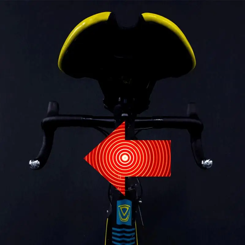 Discount Bicycle Tail Light Bike Turn Signal Remote Control Safety LED Warning Taillight USB Rechargeable Rear Light 3
