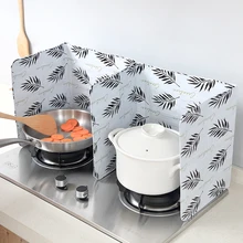 Küche Gasherd Tisch Öl Platte Hause Kreative Wärme-Beständig Öl Splash Aluminium Folie Schallwand Rühren Braten Öl isolierung Bord