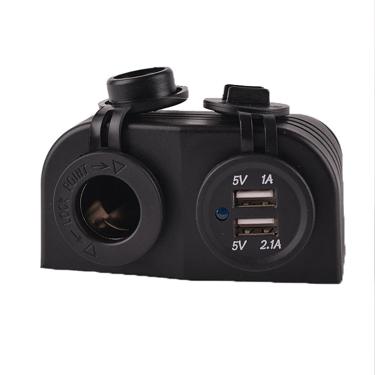 IZTOSS Dual USB 12V Boat Car Cigarette Lighter Socket Charger Power