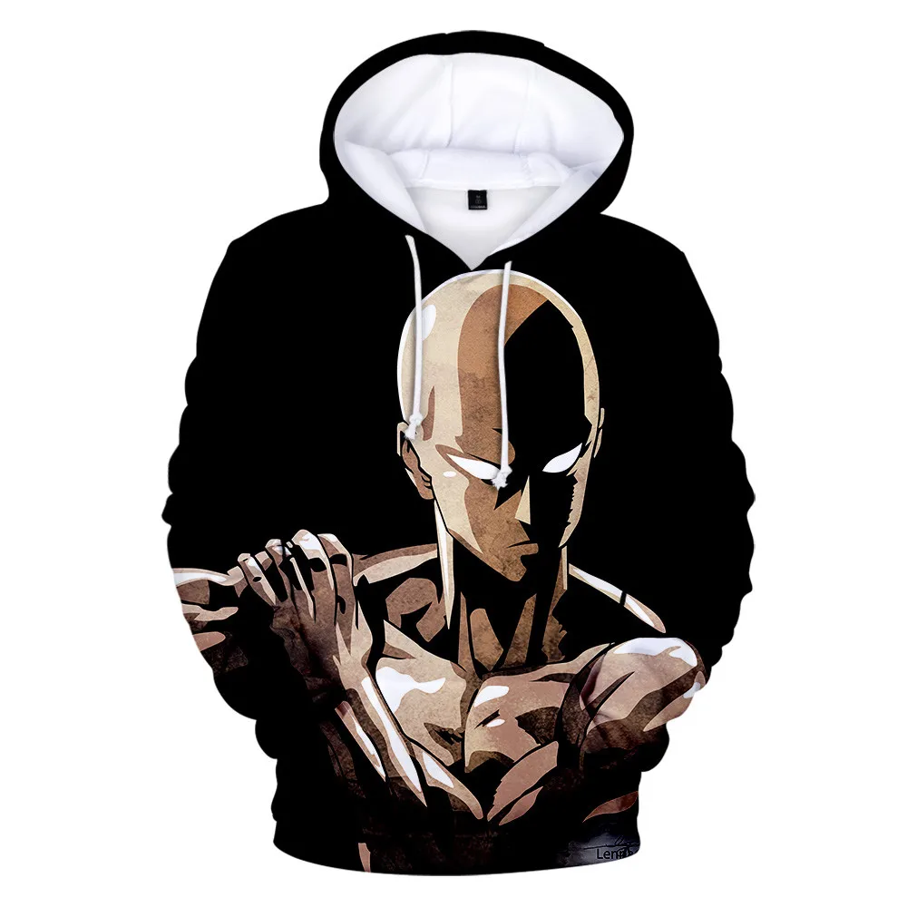 Аниме One Punch Man герой Сайтама Oppai 3D толстовки для мужчин модный свитер с капюшоном