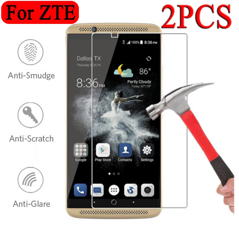 

2PCS protective glass for zte axon 7 mini tempered on the screen protector 7mini 9 pro zet 9pro tremp film protect glas min 9h
