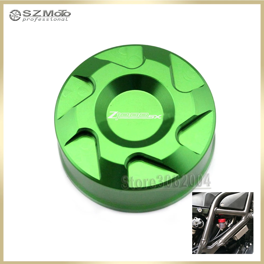 

For KAWASAKI Z 1000SX Z1000SX Z1000 SX 2011-2018 2017 Motorcycle Accessories Rear Brake Fluid Reservoir Cover Cap CNC With Logo