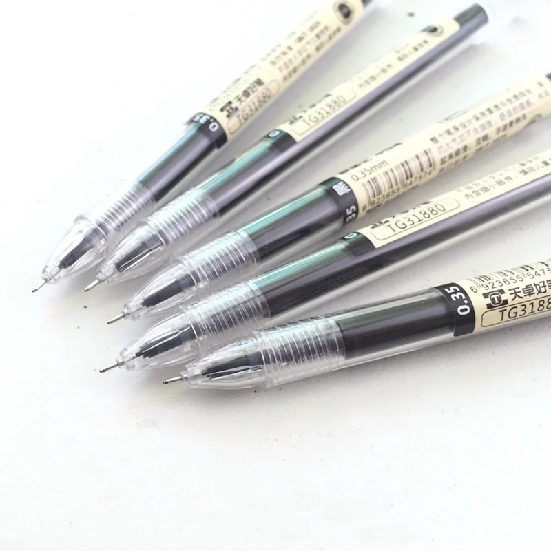 12 шт./лот MUJI стиль 0,35 мм гелевая ручка черные, голубые чернила ручка для школы, офиса, студентов, школьные канцелярские принадлежности
