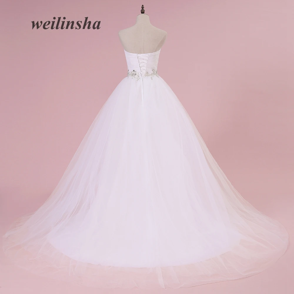 Sweetheart White Ivory Lace Tulle Wedding Dress