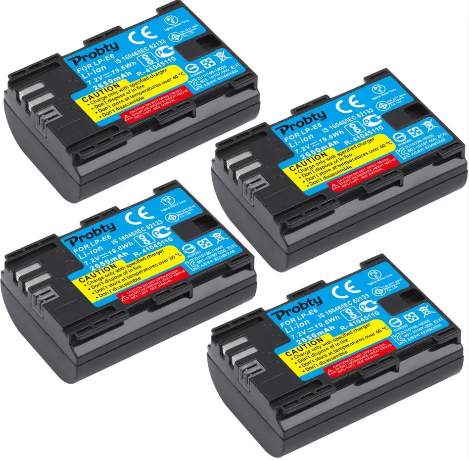 FOR canon 2650mAh LP-E6 LP E6 LPE6 Battery For Canon 5D Mark II III IV, 80D, 70D, 60D, 6D, EOS 5Ds, 5D2, 5D3, 5DSR, 5D4 camera 