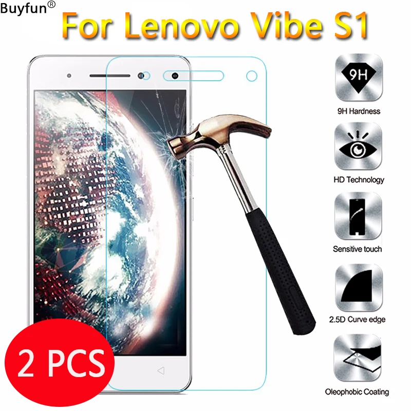 2 шт. Защитная пленка для экрана из закаленного стекла для lenovo Vibe S1 S 1 S1a40 S1c50 Lite 2.5D телефон 0,26 Премиум Защитная Пленка чехол