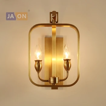 

led e14 American Copper Candle Designer LED Wall lamp Wall Light wireless wall lamp For Bar Store Foyer Bedroom Corridor Lobby